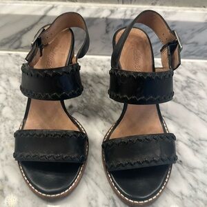 Madewell black leather heels